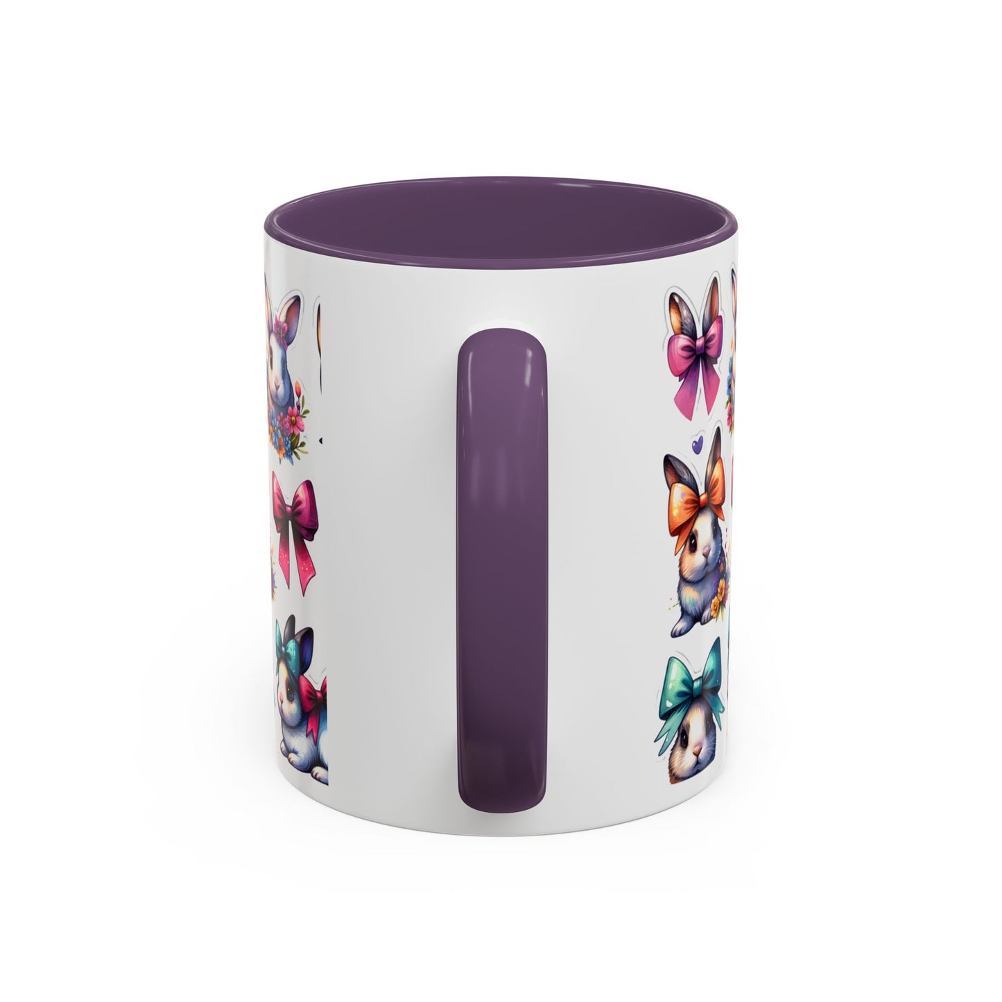 Colorful Bunny-Themed Accent Coffee Mug - Perfect for Spring Gifting!