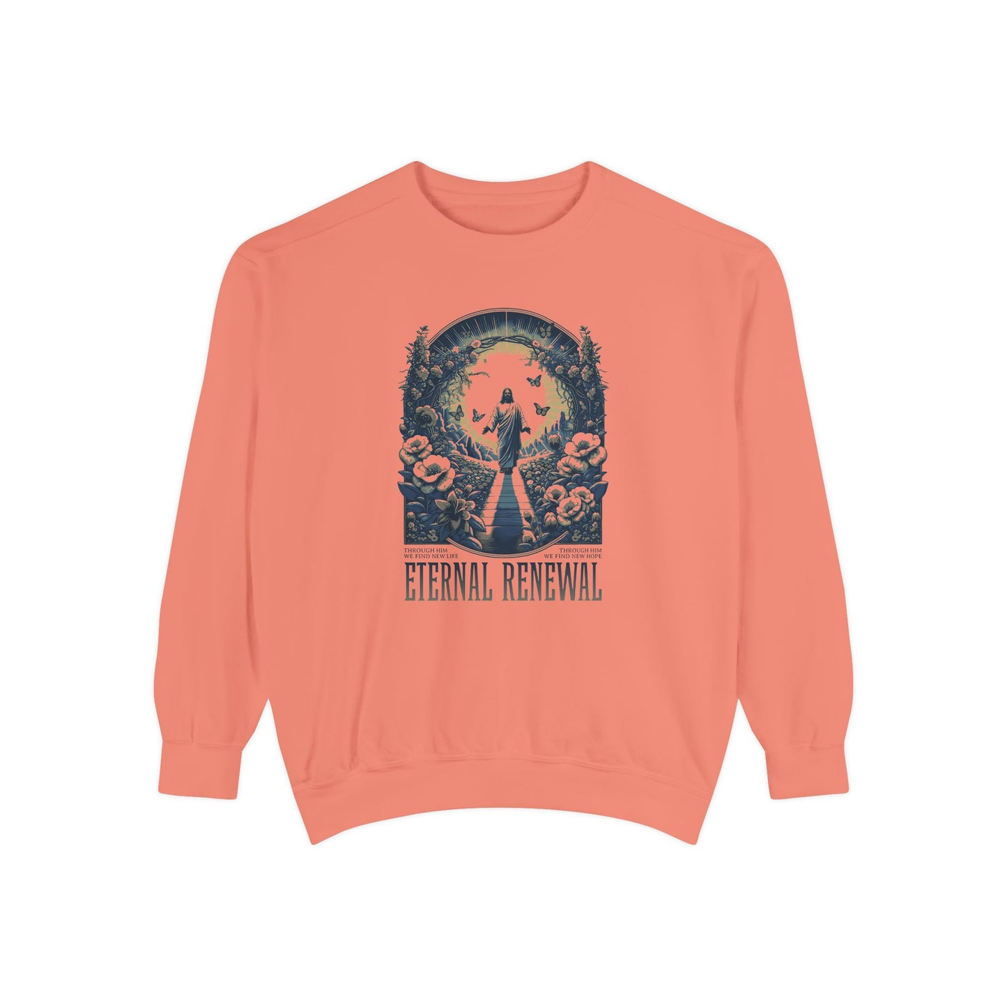 Eternal Renewal Unisex Sweatshirt - Comfortable Garment-Dyed Apparel for Spring & Nature Lovers