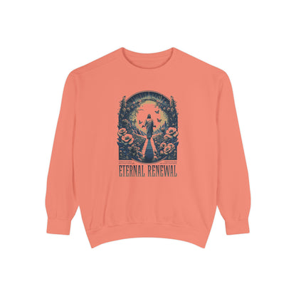 Eternal Renewal Unisex Sweatshirt - Comfortable Garment-Dyed Apparel for Spring & Nature Lovers