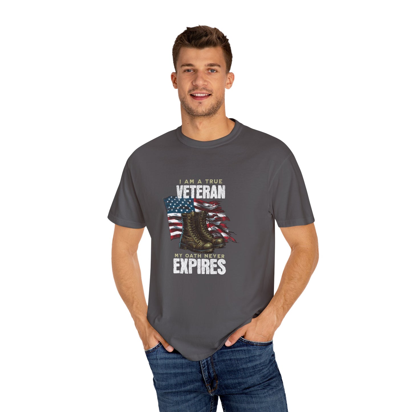 Veteran Pride Unisex Garment-Dyed T-Shirt - 'My Oath Never Expires'