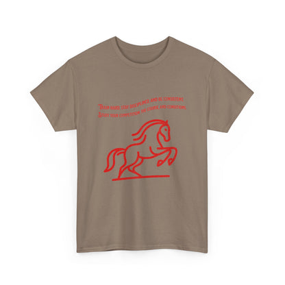 men Inspirational Horse Graphic Unisex Heavy Cotton T-shirt