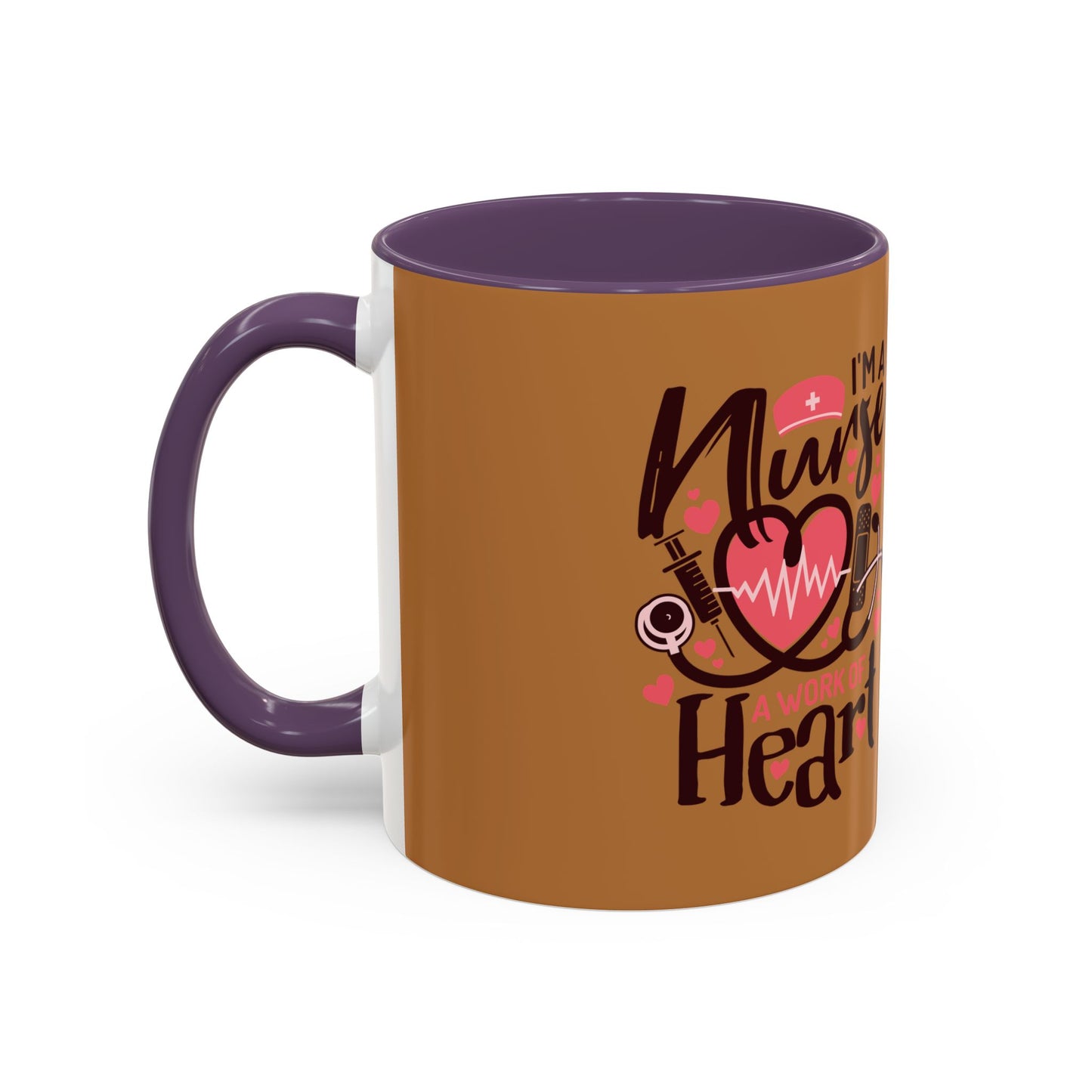 Nurse Heart Accent Coffee Mug - Perfect Gift for Healthcare Heroes