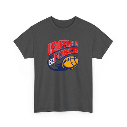 Unstoppable Force Basketball Tee - Men  Heavy Cotton Shirt for Sports Lovers