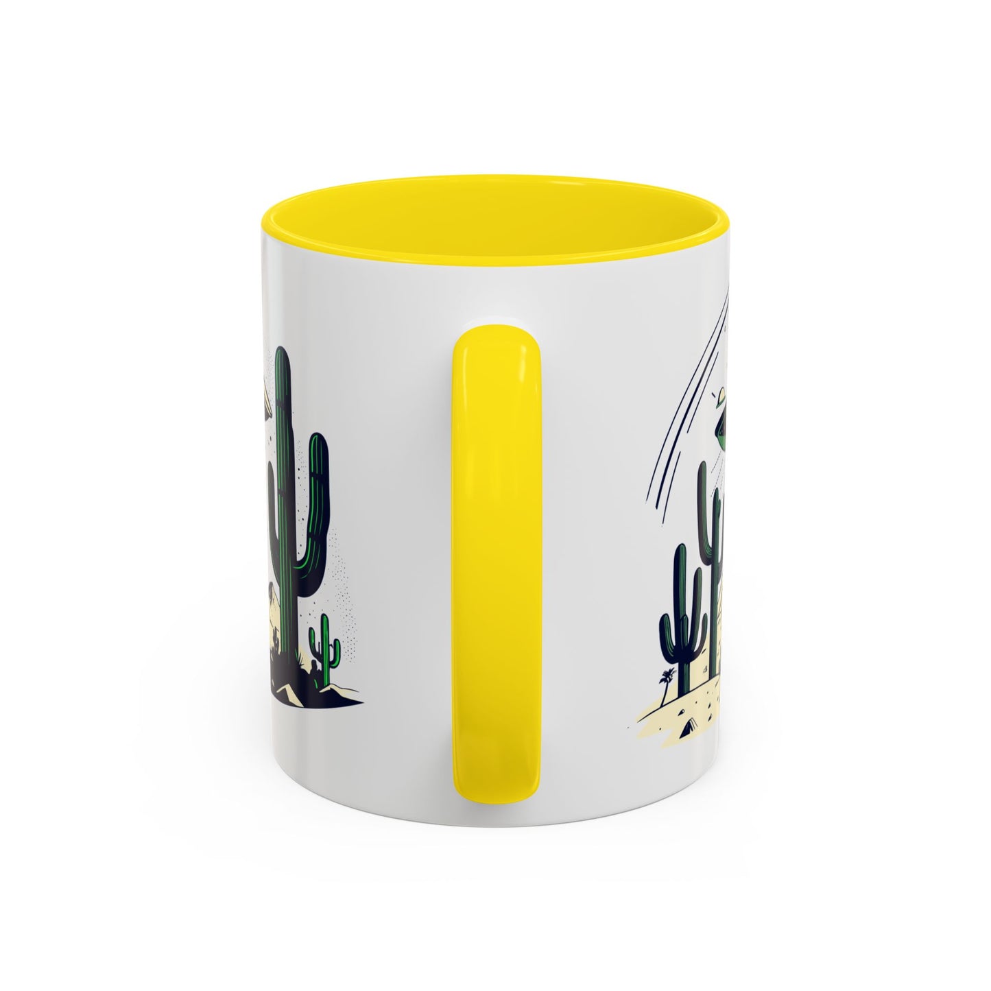 Retro UFO Accent Coffee Mug - Perfect for Sci-Fi Lovers and Gift Giving