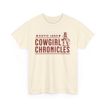 Cowgirl Chronicles Women Heavy Cotton Tee - Vintage Western Style Apparel