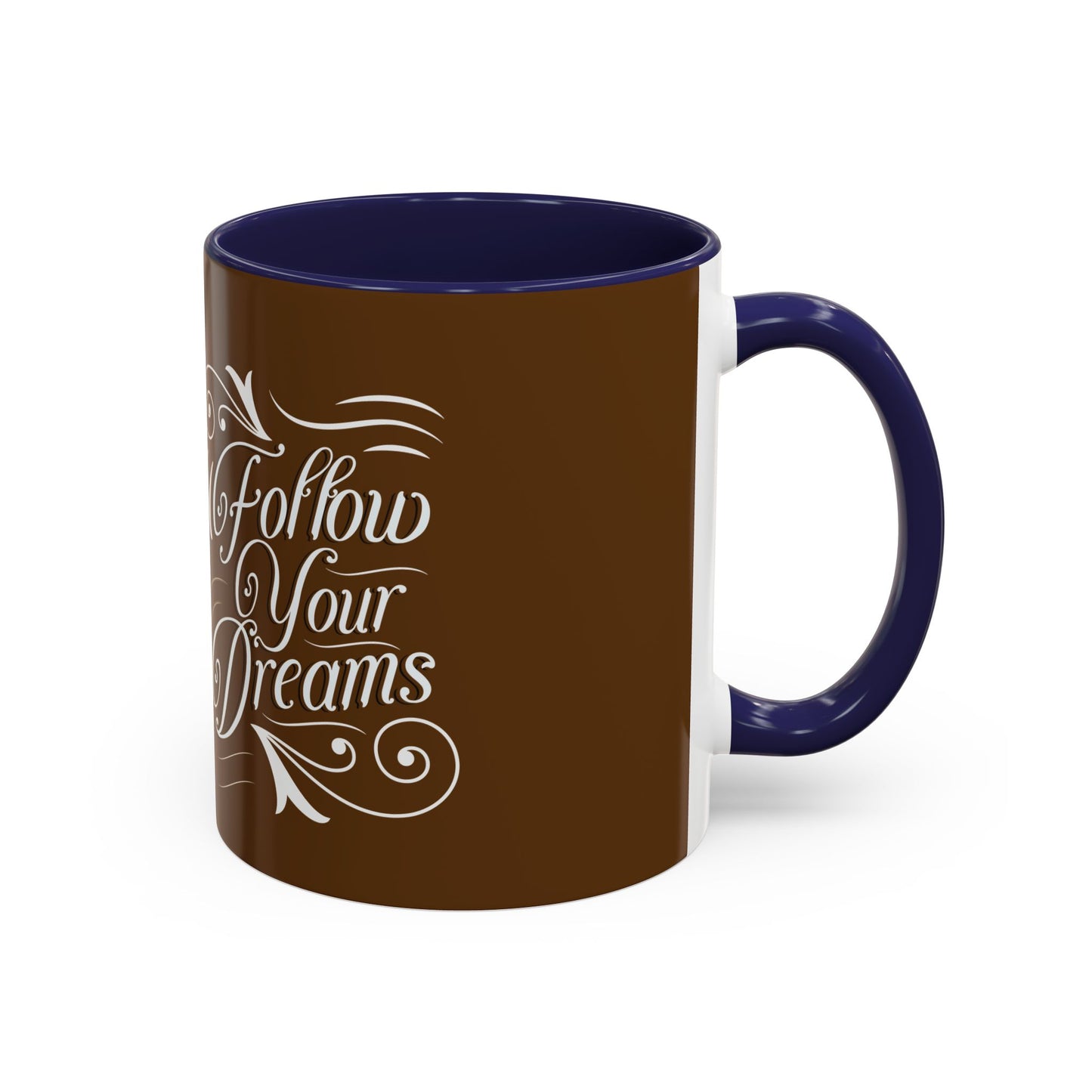 Inspirational Follow Your Dreams Coffee Mug - Motivational Accent Mug for Dreamers and Coffee Lovers