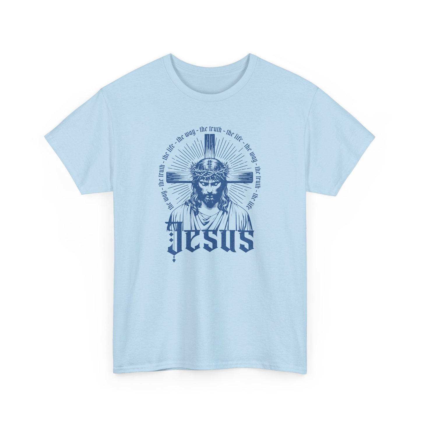 Faith-Inspired Unisex Heavy Cotton Tee - 'Jesus' Graphic Design