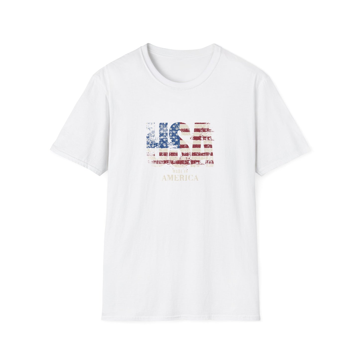 USA Flag Unisex Softstyle T-Shirt - Celebrate America in Comfort