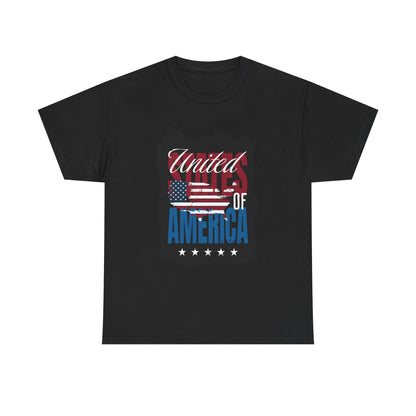 Patriotic Unisex Heavy Cotton Tee - United of America Design