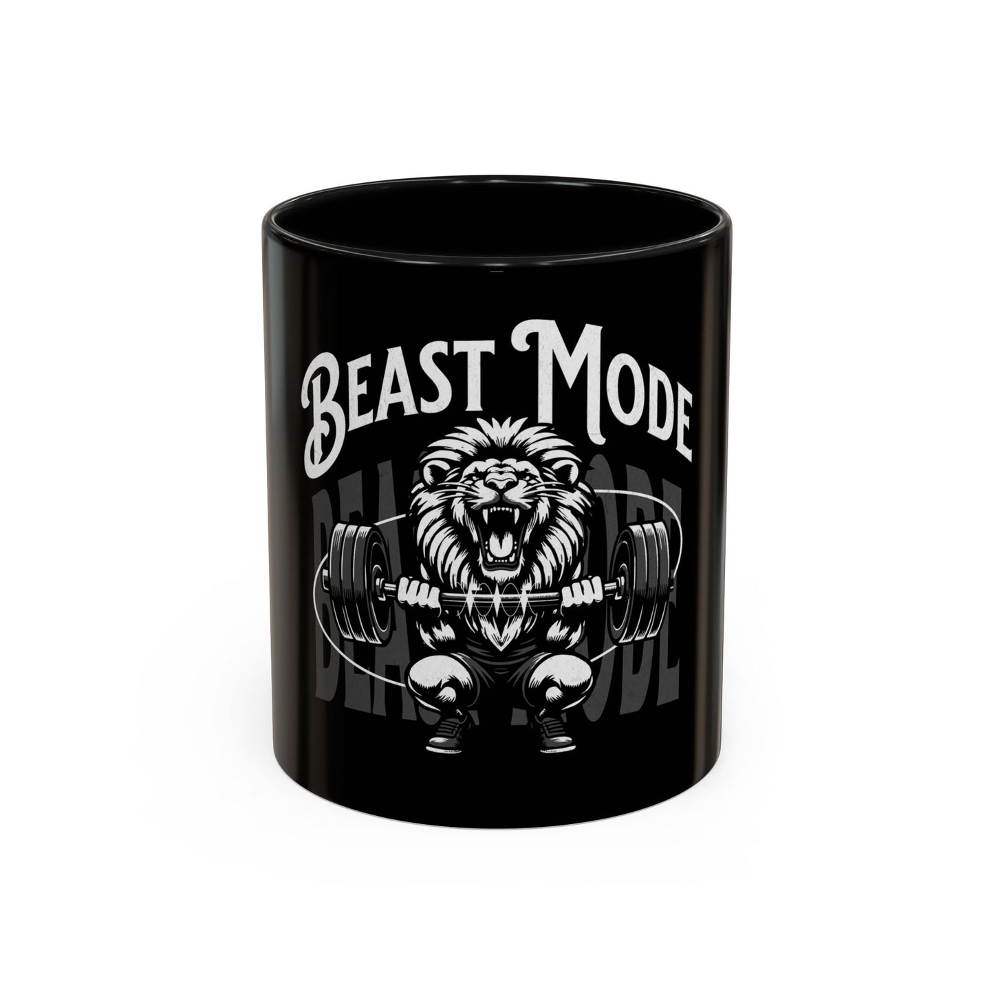 Beast Mode Accent Coffee Mug - Motivational Fitness Mug for Gym Lovers