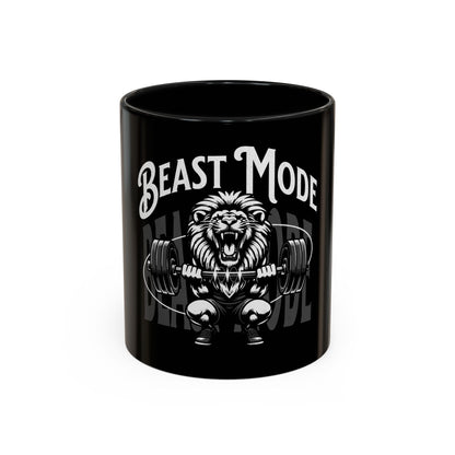 Beast Mode Accent Coffee Mug - Motivational Fitness Mug for Gym Lovers