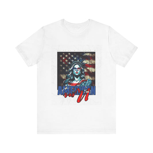 Patriotic Statue of Liberty Tee - Unisex Jersey Short Sleeve T-Shirt