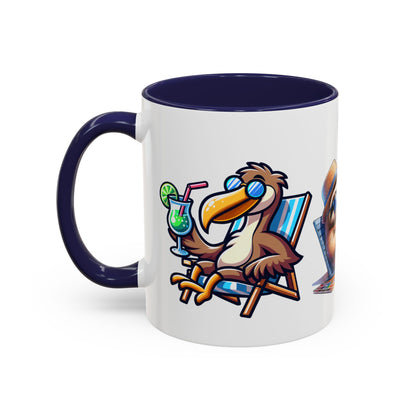 Chill Sloth Accent Coffee Mug - Fun 11oz & 15oz Drinking Mug for Relaxed Vibes