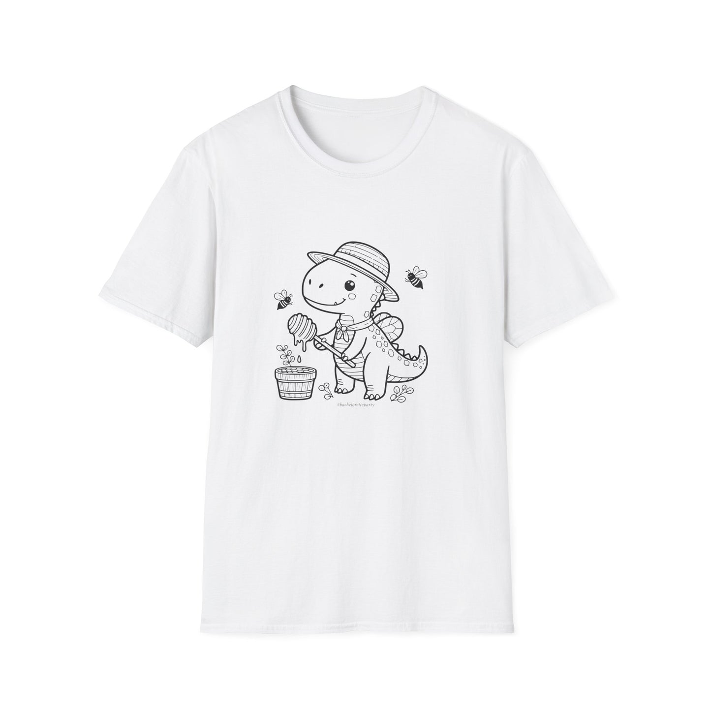 Cute Dinosaur Gardening Unisex Softstyle T-Shirt