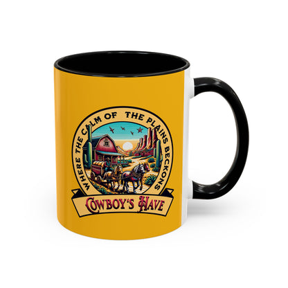 Western-Themed Accent Coffee Mug - Cowboy's Haven Design