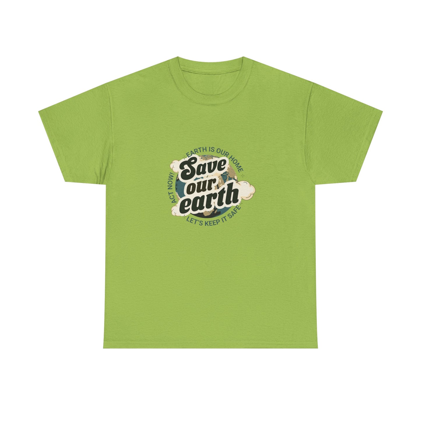 Save Our Earth Women Heavy Cotton Tee - Eco-Friendly Statement Shirt