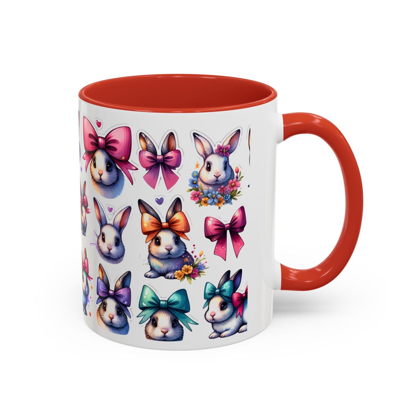 Colorful Bunny-Themed Accent Coffee Mug - Perfect for Spring Gifting!