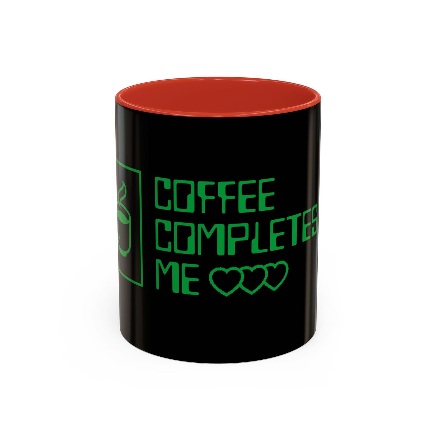 Coffee Completes Me Mug - Black Accent Coffee Cup for Coffee Lovers