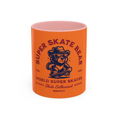 Super Skate Bear Coffee Mug - Fun Gift for Skateboard Enthusiasts