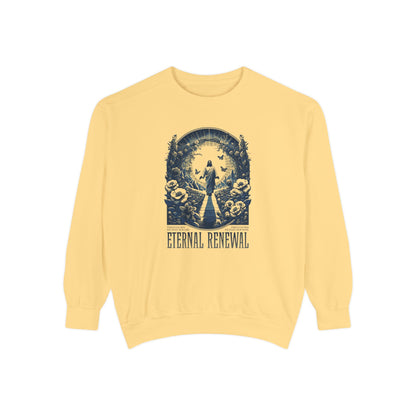 Eternal Renewal Unisex Sweatshirt - Comfortable Garment-Dyed Apparel for Spring & Nature Lovers