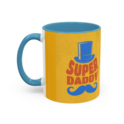 Super Daddy Accent Coffee Mug - Fun Gift for Father's Day