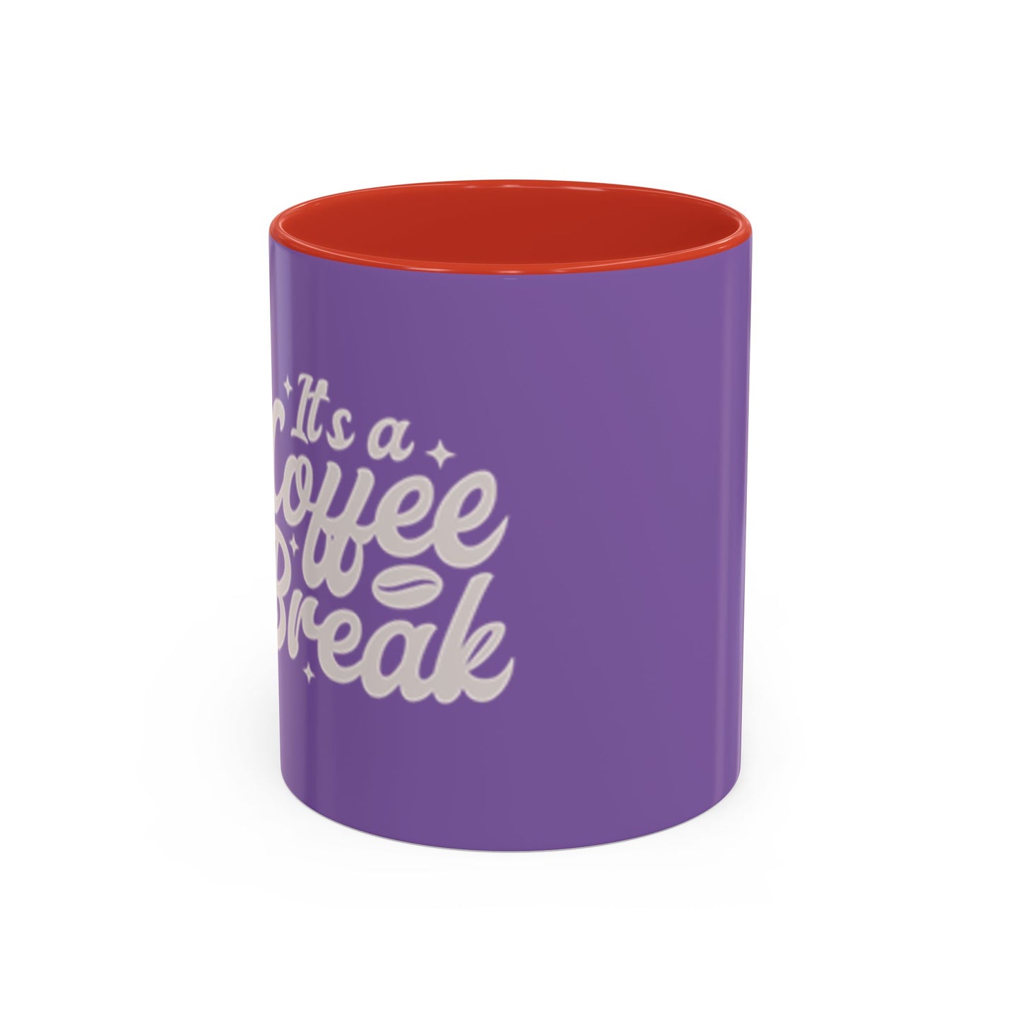 It's a Coffee Break Accent Mug - 11oz & 15oz Purple Coffee Cup for Daily Motivation