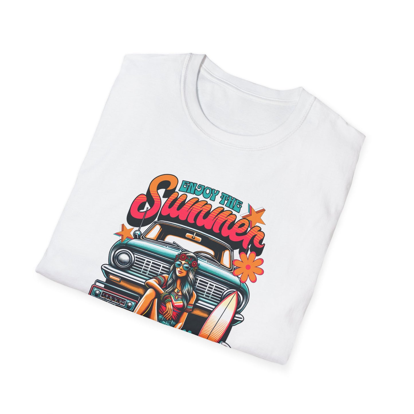 Enjoy the Summer Retro T-Shirt for Beach Lovers