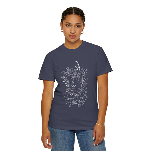 Magically Lush Unisex Garment-Dyed T-shirt - Nature-Inspired Graphic Tee