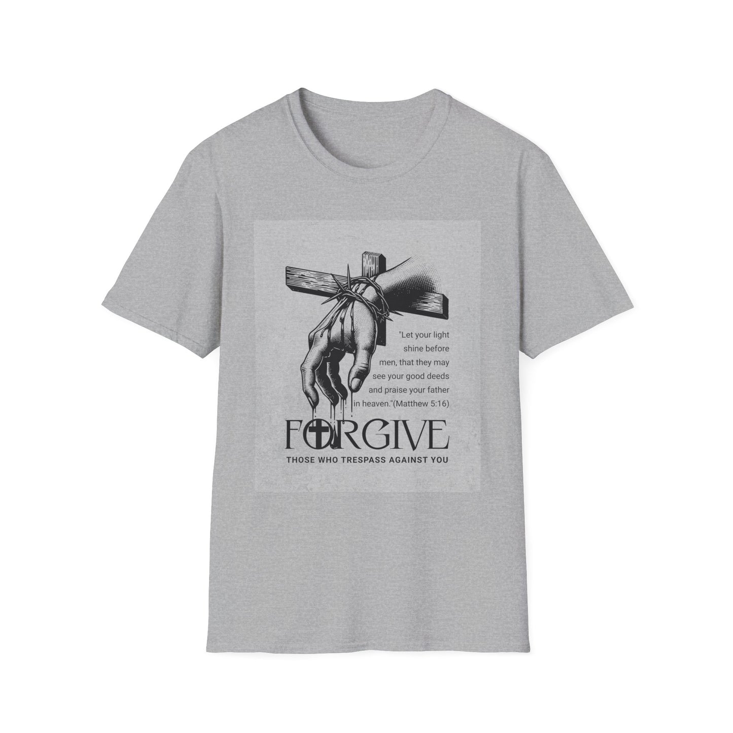 Unisex Softstyle T-Shirt with Inspirational "Forgive" Graphic - Faith & Positivity Apparel