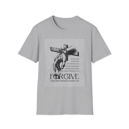 Unisex Softstyle T-Shirt with Inspirational "Forgive" Graphic - Faith & Positivity Apparel