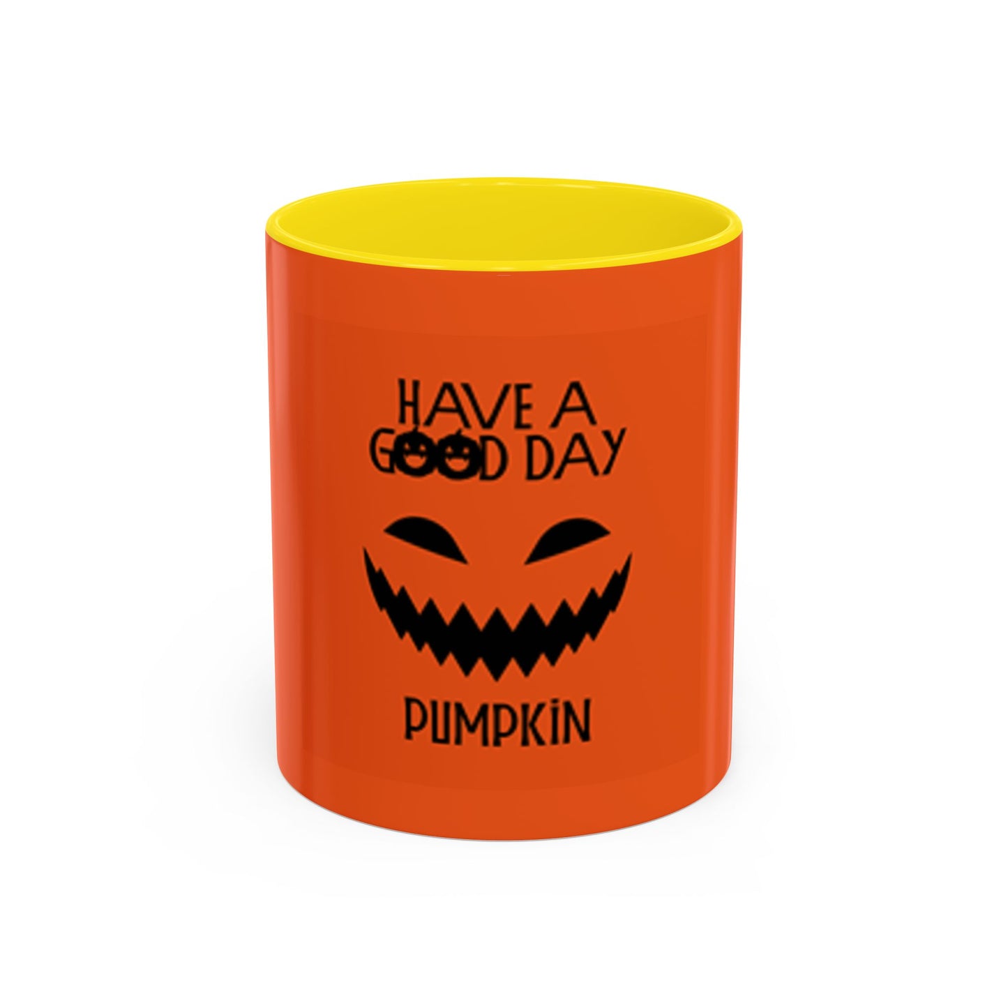 Halloween Pumpkin Accent Coffee Mug - "Have a Good Day"