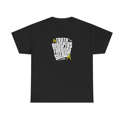 Truth Whispers Heavy Cotton Men T-shirt  - Bold Graphic T-Shirt for Everyday Wear