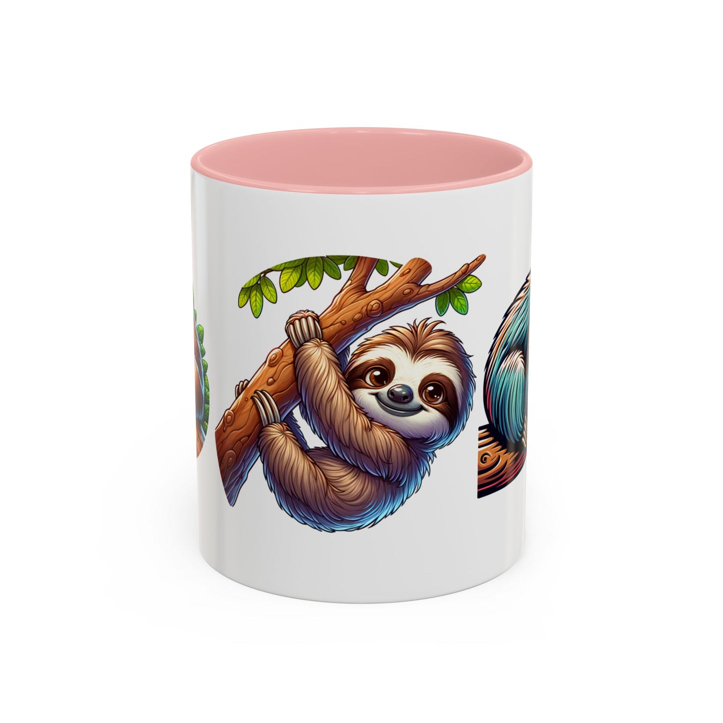 Sloth-Themed Accent Coffee Mug - Fun and Cute Design for Animal Lovers!