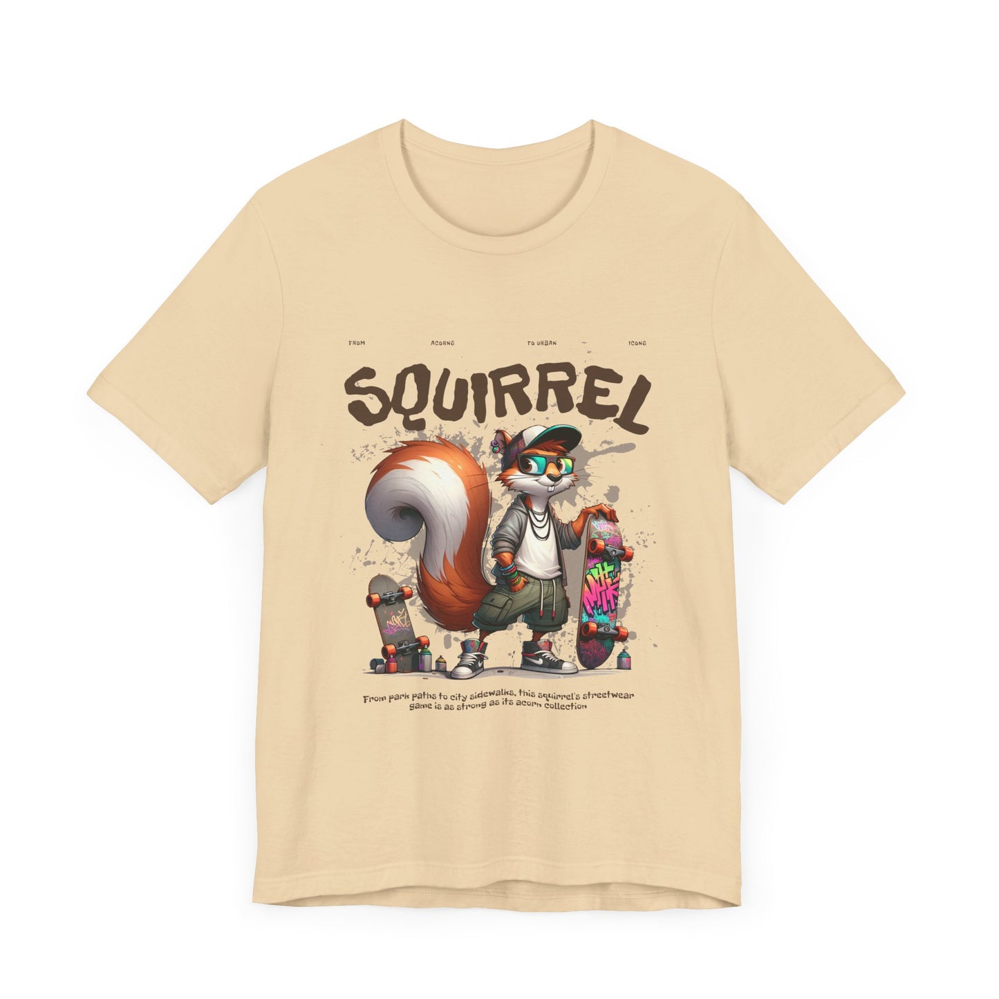 Cool Squirrel Graphic Tee for Skateboard Enthusiasts