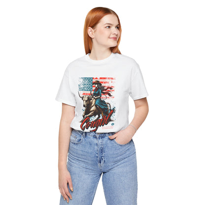 Cowgirl Spirit Unisex Jersey Tee - Vintage Americana Design