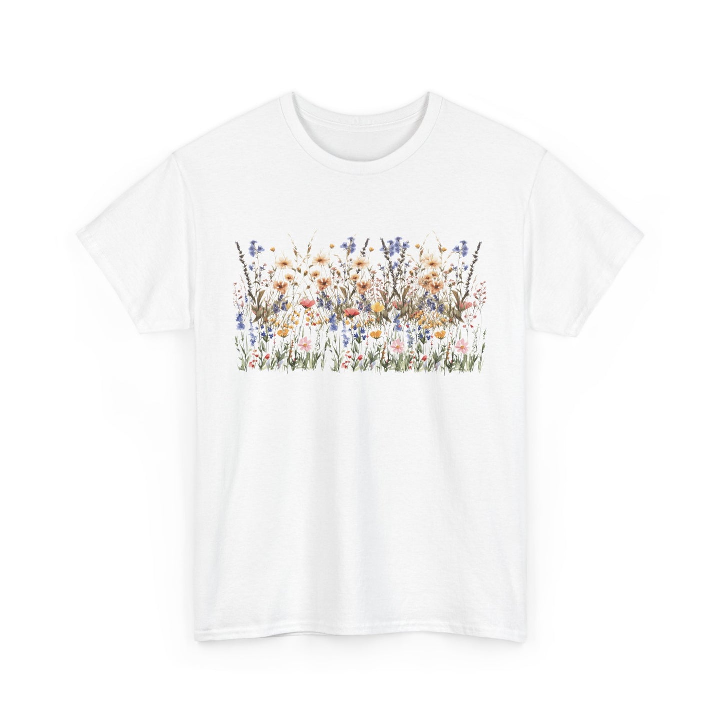 Botanical Bloom Unisex Women's  Cotton Tee - Nature-Inspired Floral Design