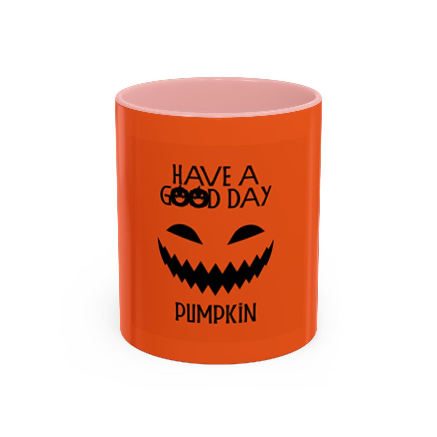 Halloween Pumpkin Accent Coffee Mug - "Have a Good Day"