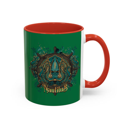 Nautilus Design Accent Coffee Mug - Unique 11/15oz Collector's Drinkware