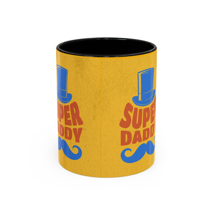 Super Daddy Accent Coffee Mug - Fun Gift for Father's Day