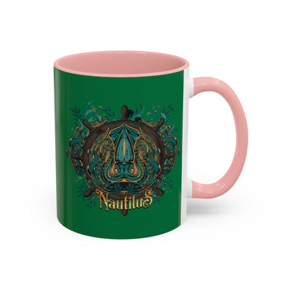 Nautilus Design Accent Coffee Mug - Unique 11/15oz Collector's Drinkware