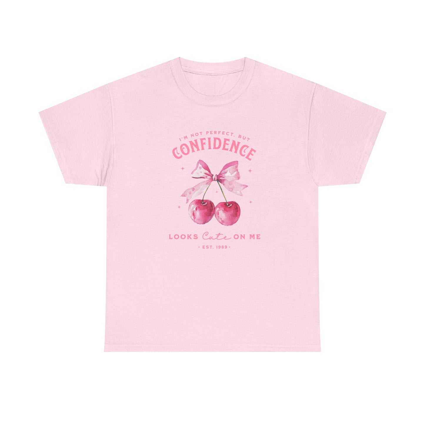 Women Cute Confidence Cherry Unisex Heavy Cotton T-Shirt