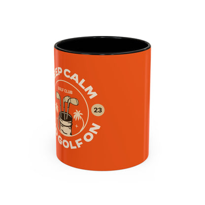 Keep Calm and Golf On Coffee Mug – 11oz & 15oz – Perfect Gift for Golf Lovers