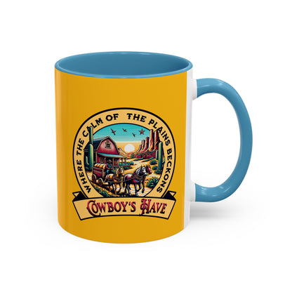 Western-Themed Accent Coffee Mug - Cowboy's Haven Design