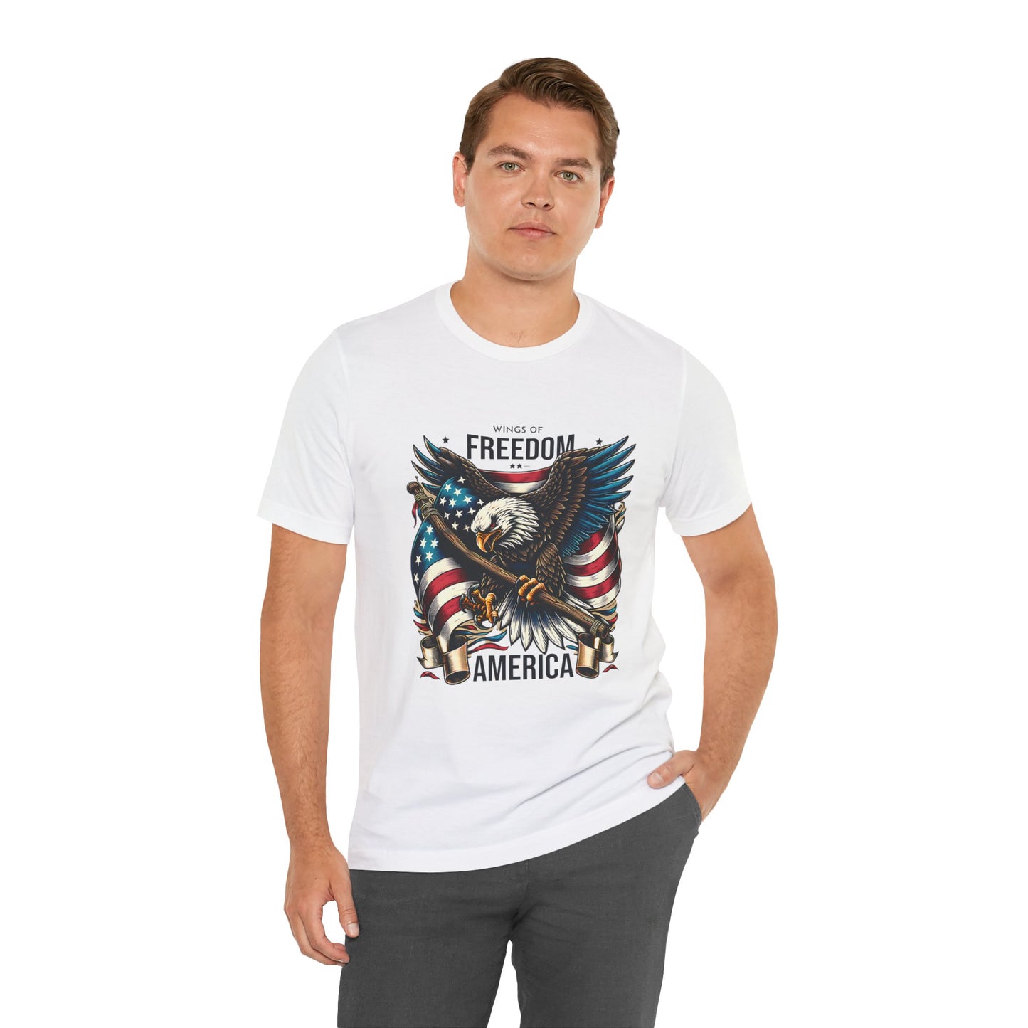 Wings of Freedom Eagle Tee - Unisex Patriotic T-Shirt