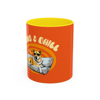 Chill Vibes Coffee Mug - Retro Dog Design