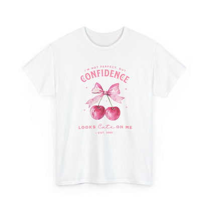 Women Cute Confidence Cherry Unisex Heavy Cotton T-Shirt