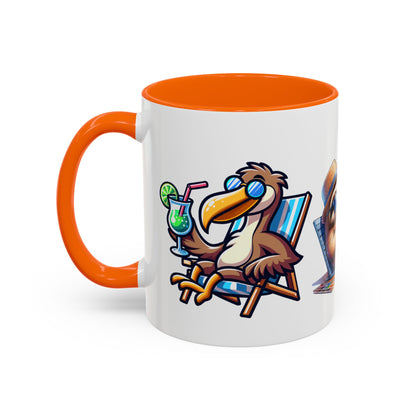 Chill Sloth Accent Coffee Mug - Fun 11oz & 15oz Drinking Mug for Relaxed Vibes