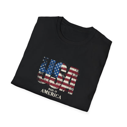 USA Flag Unisex Softstyle T-Shirt - Celebrate America in Comfort