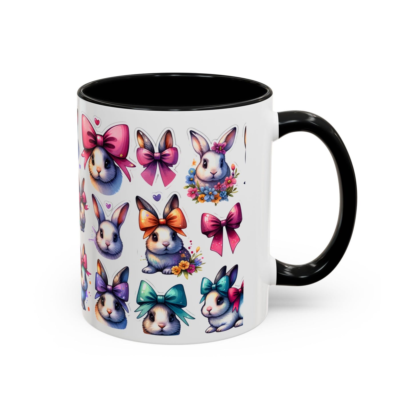 Colorful Bunny-Themed Accent Coffee Mug - Perfect for Spring Gifting!