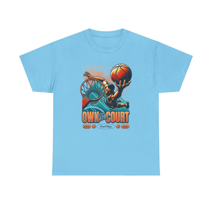 Men Heavy Cotton T-Shirt  - Own the Court Basketball Shirt